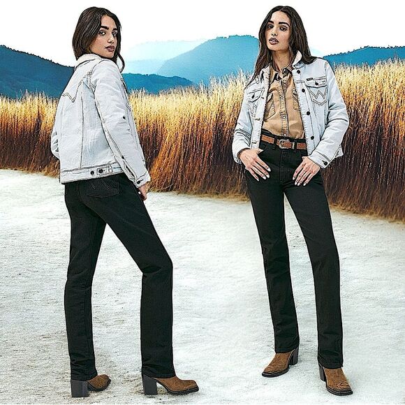 Wrangler Cowboy Cut High Rise Slim Fit Tapered Leg Jeans 13x34 - Picture 6 of 16